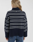 Chaleco mujer Camelia stripes azul