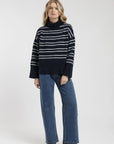 Chaleco mujer Camelia stripes azul