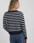Chaleco mujer Natal rayas azul Froens
