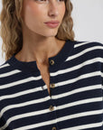Chaleco mujer Natal rayas azul Froens
