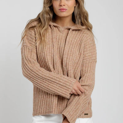 Chaleco mujer Hoodie camel