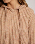 Chaleco mujer Hoodie camel