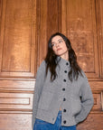 Chaleco mujer Ana gris melange - Lana