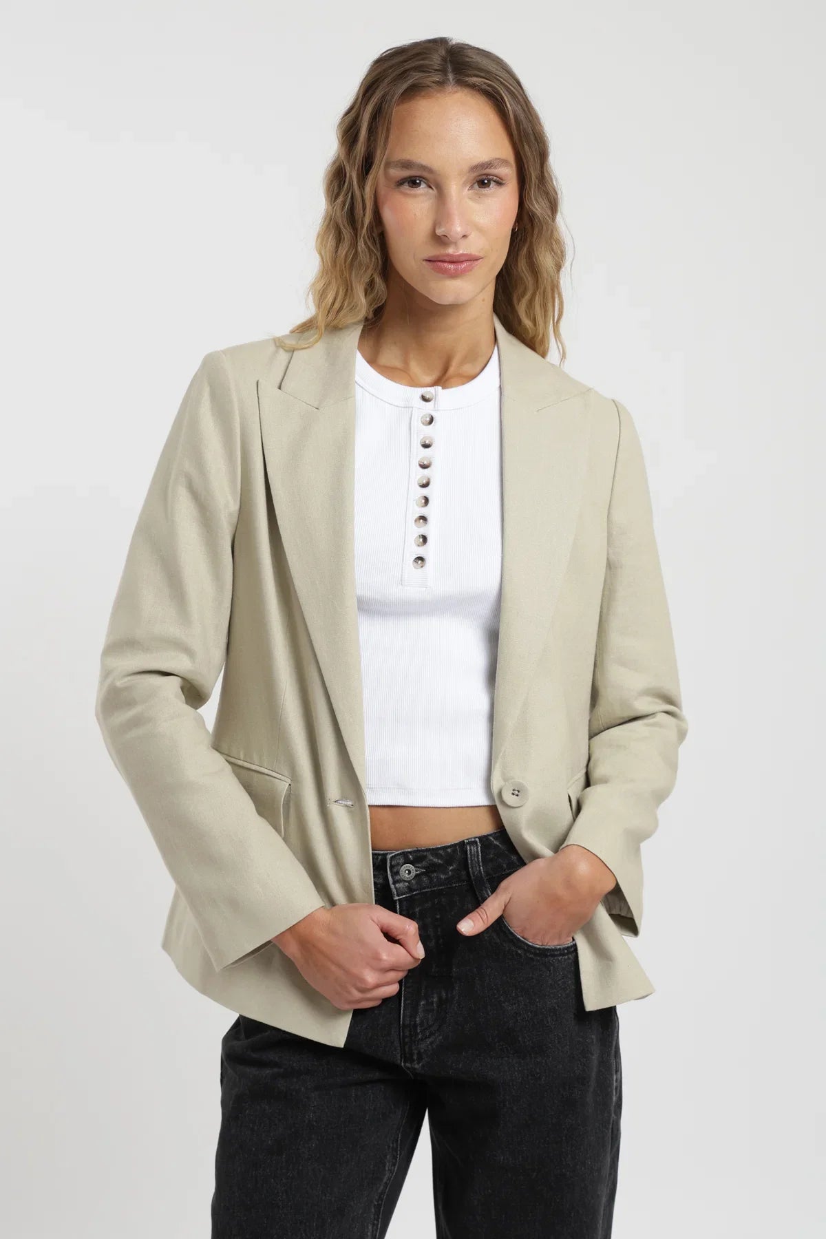 Blazer mujer Alondra beige Froens