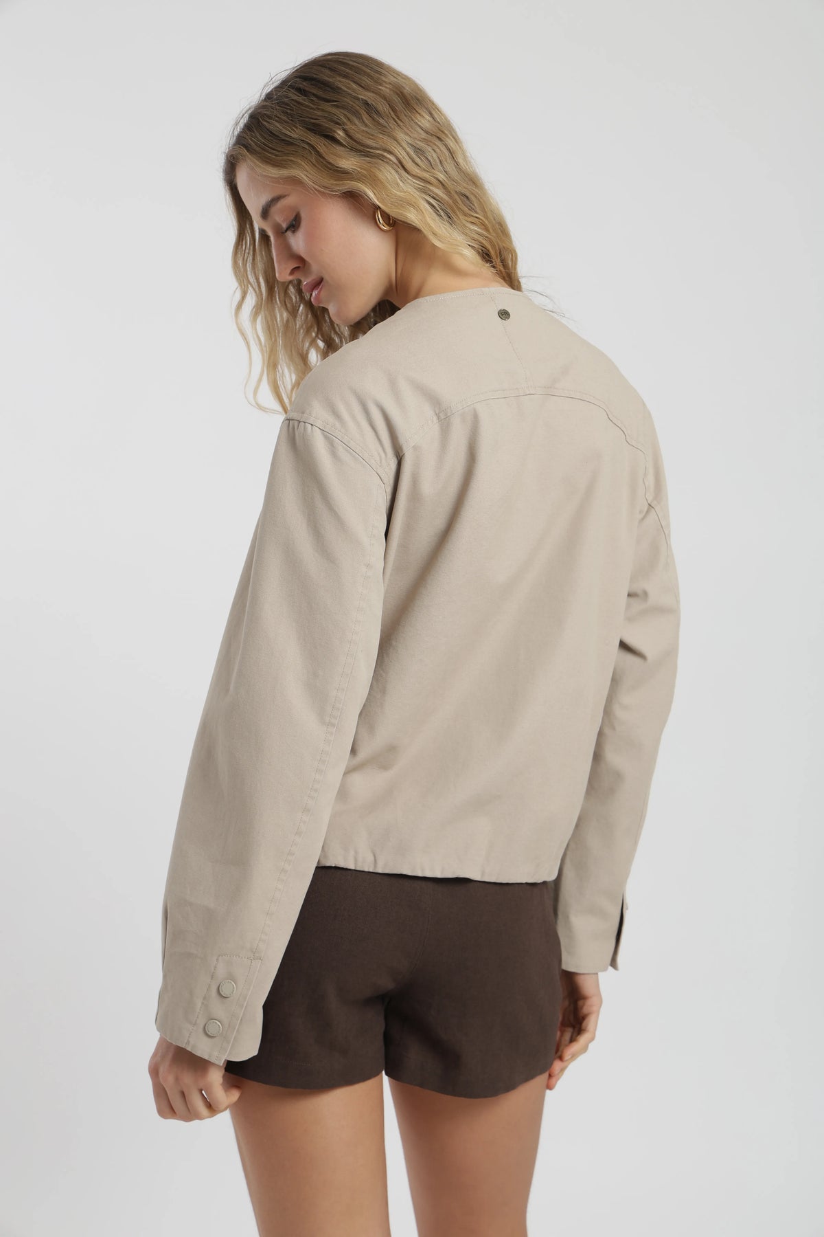 Chaqueta mujer bianca beige Froens