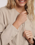 Chaqueta mujer bianca beige Froens