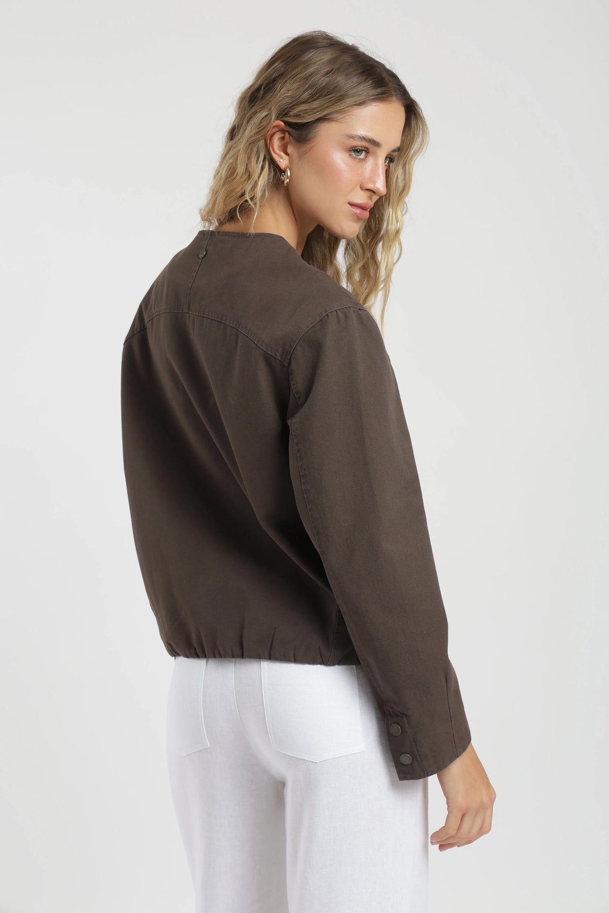 Chaqueta mujer bianca café Froens