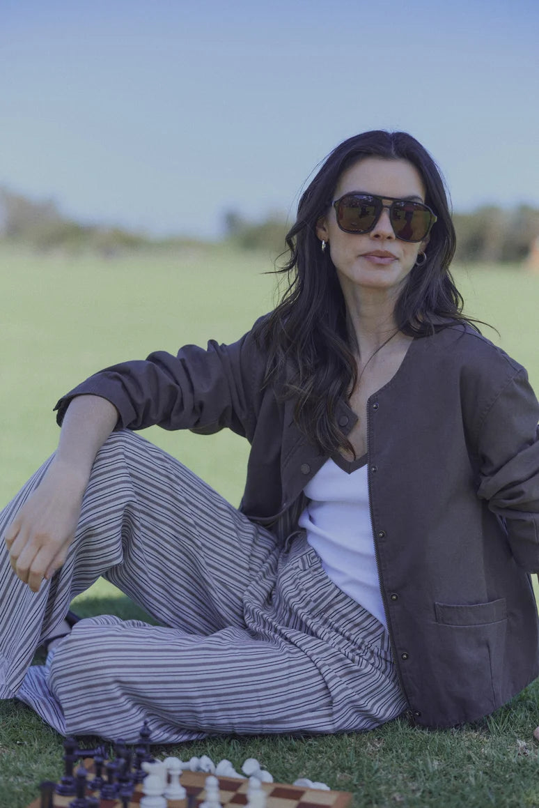 Chaqueta mujer bianca café Froens