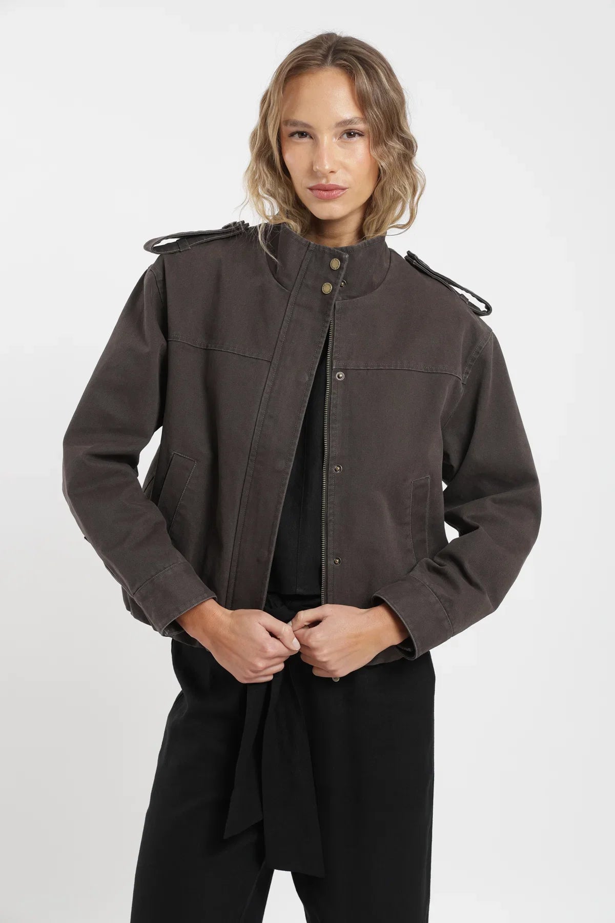Chaqueta mujer Bomber café Froens