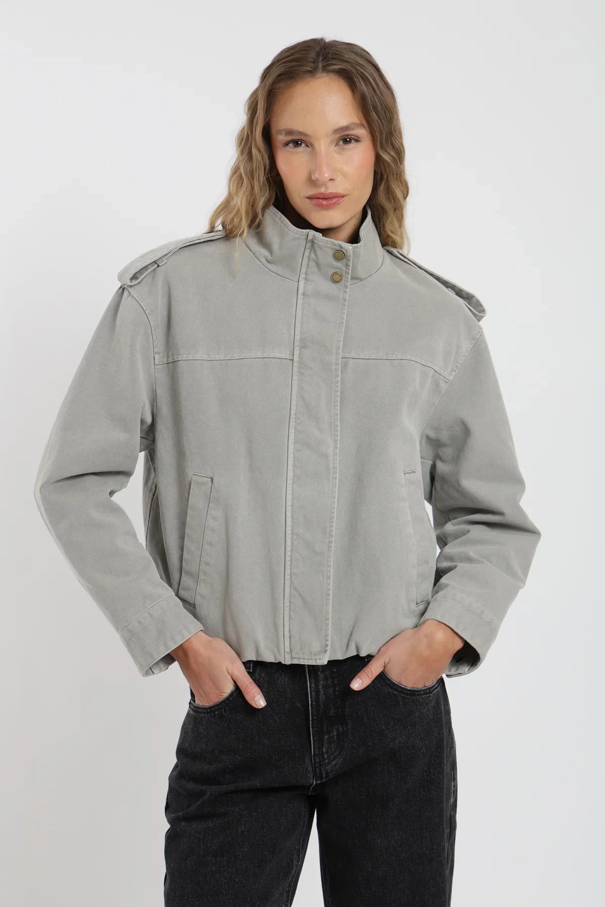 Chaqueta mujer Bomber gris Froens