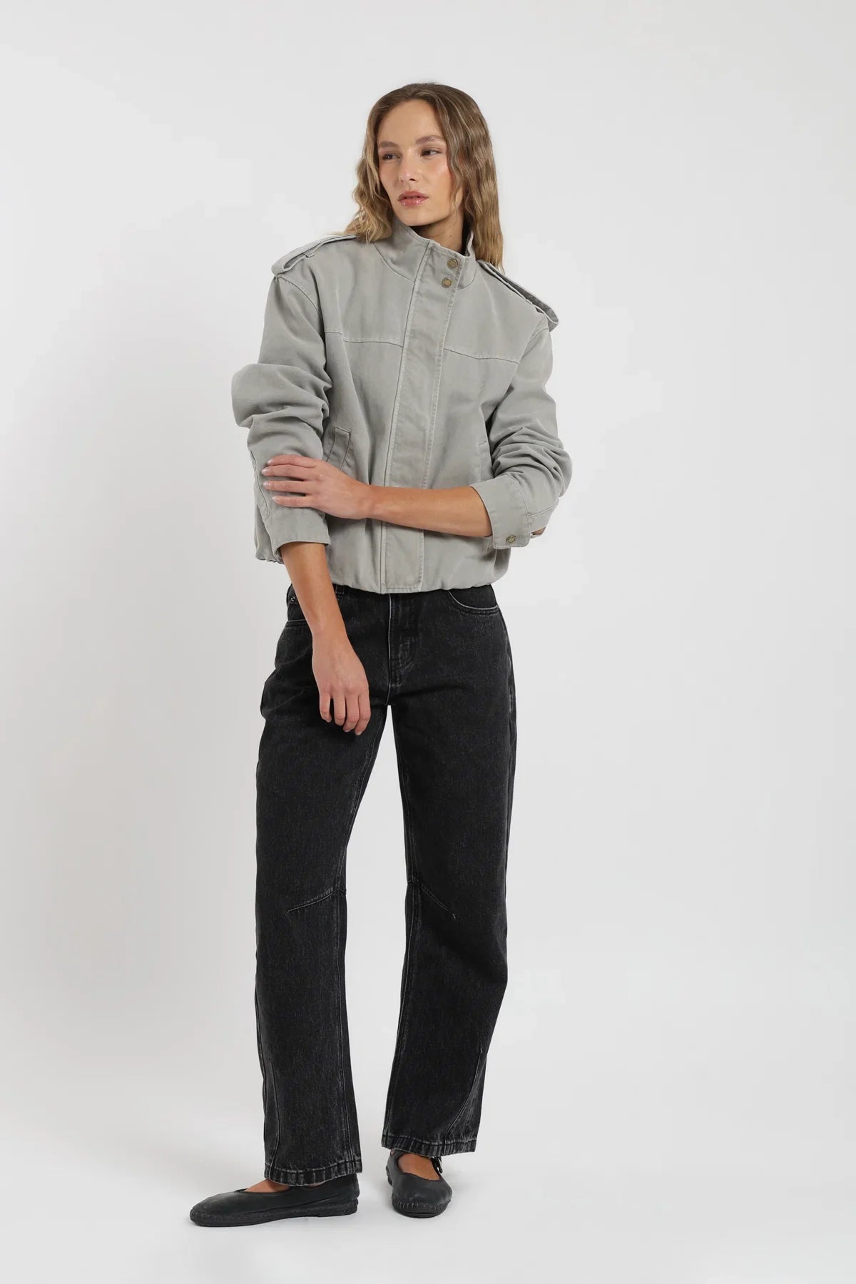 Chaqueta mujer Bomber gris Froens