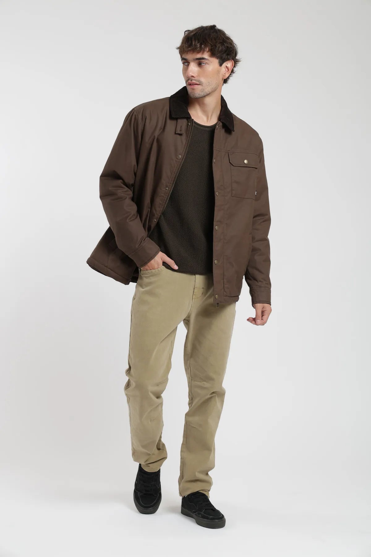 Chaqueta hombre Cali wax café