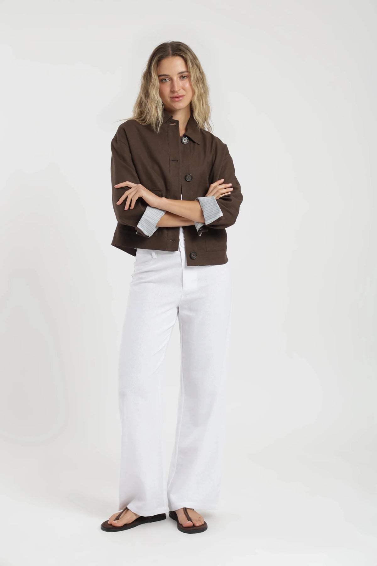 Chaqueta mujer lirio café Froens