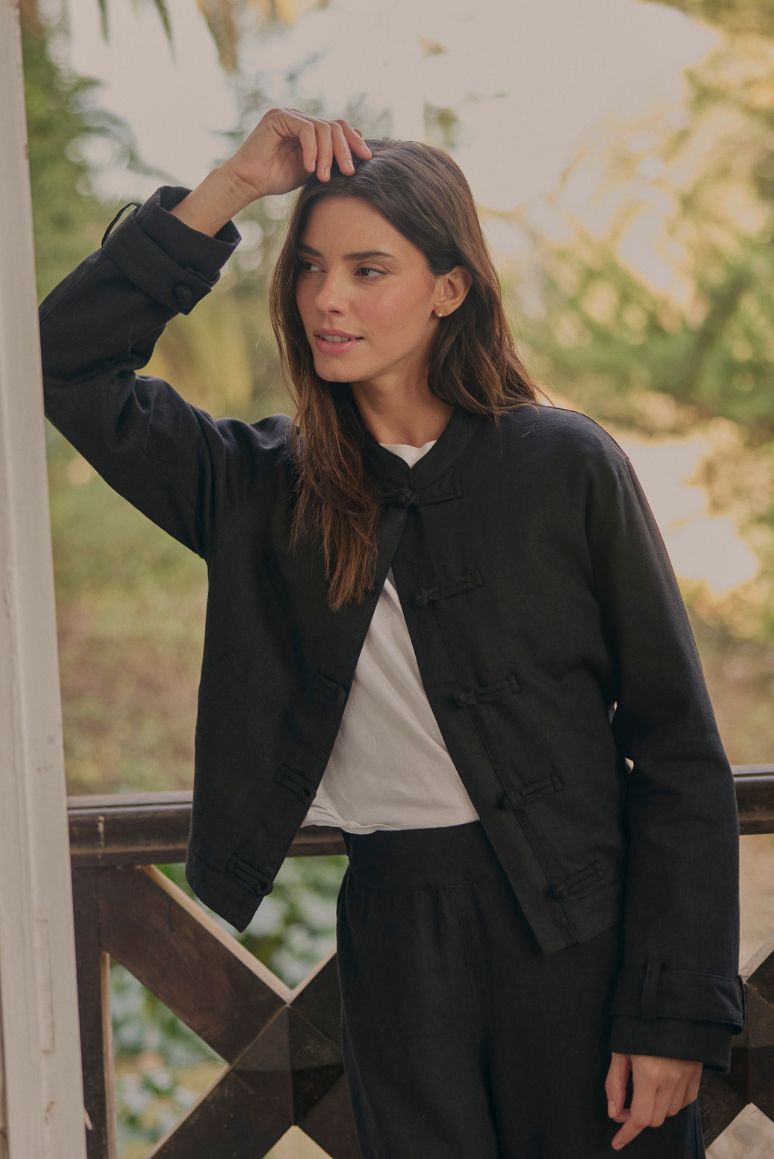 Chaqueta mujer loto negro - Froens