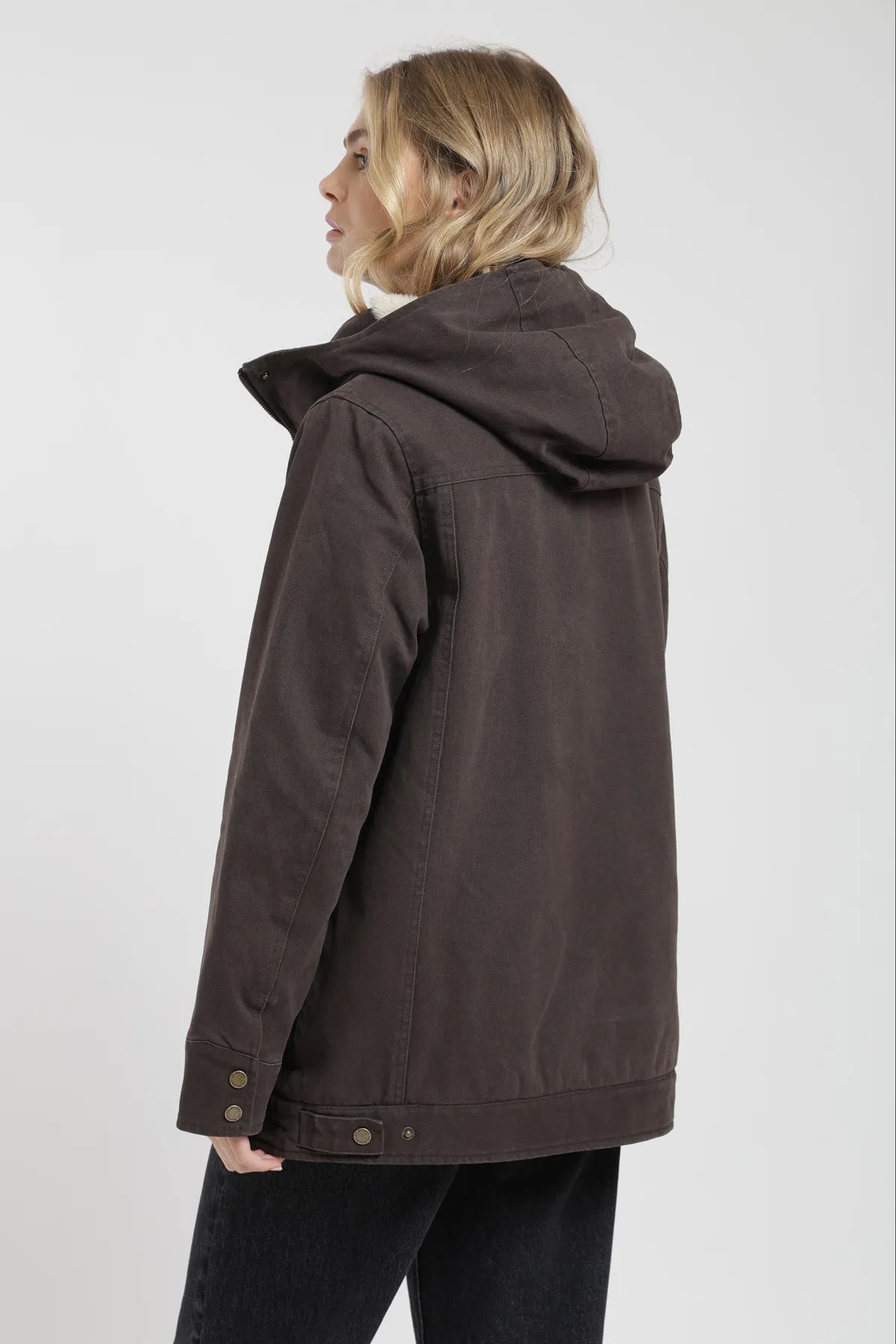 Chaqueta mujer Niebla café