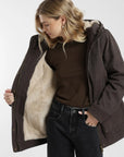 Chaqueta mujer Niebla café