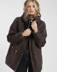 Chaqueta mujer Niebla café