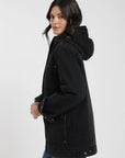 Chaqueta mujer Niebla negro - Algodón orgánico - Frøens