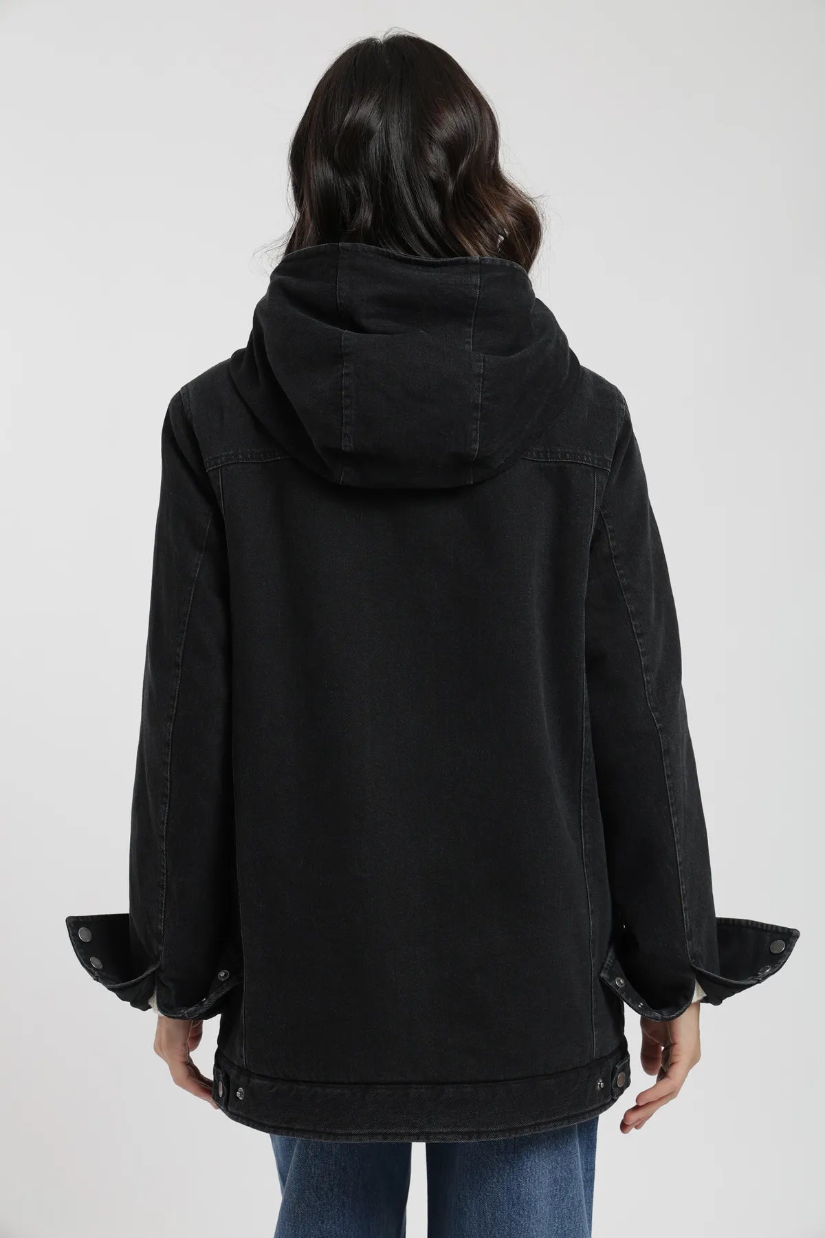 Chaqueta mujer Niebla negro - Algodón orgánico - Frøens
