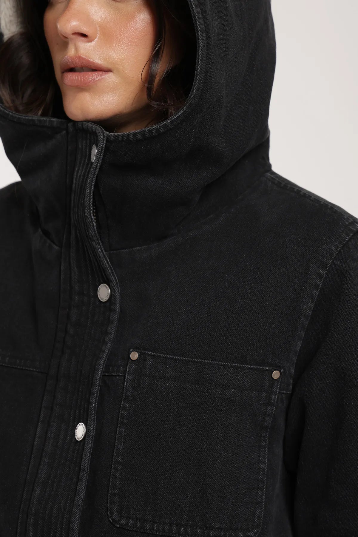 Chaqueta mujer Niebla negro - Algodón orgánico - Frøens