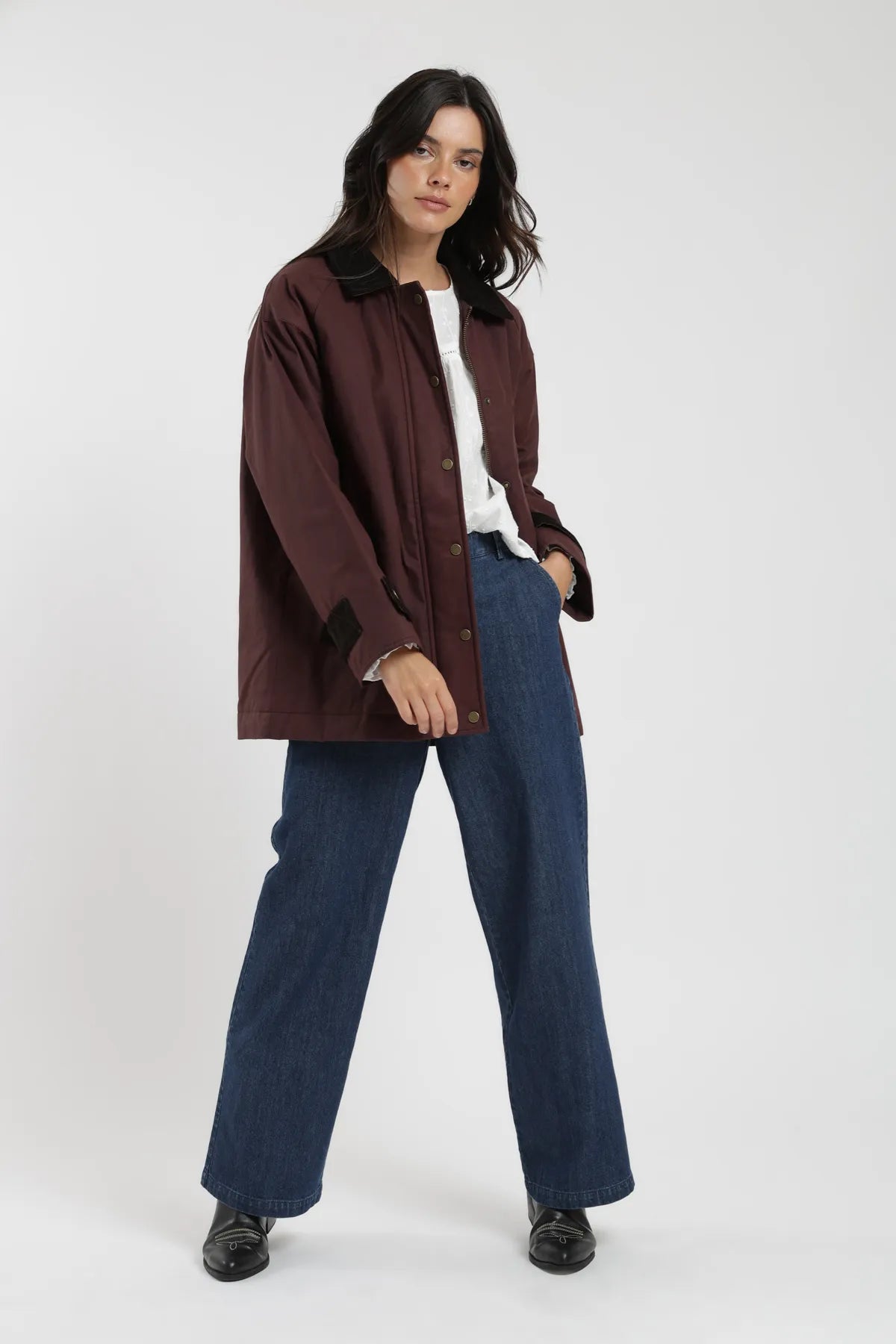 Chaqueta mujer Wax burdeo