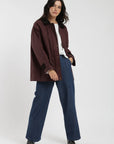 Chaqueta mujer Wax burdeo