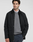 Label - Chaqueta hombre Liverpool negro nylon reciclado