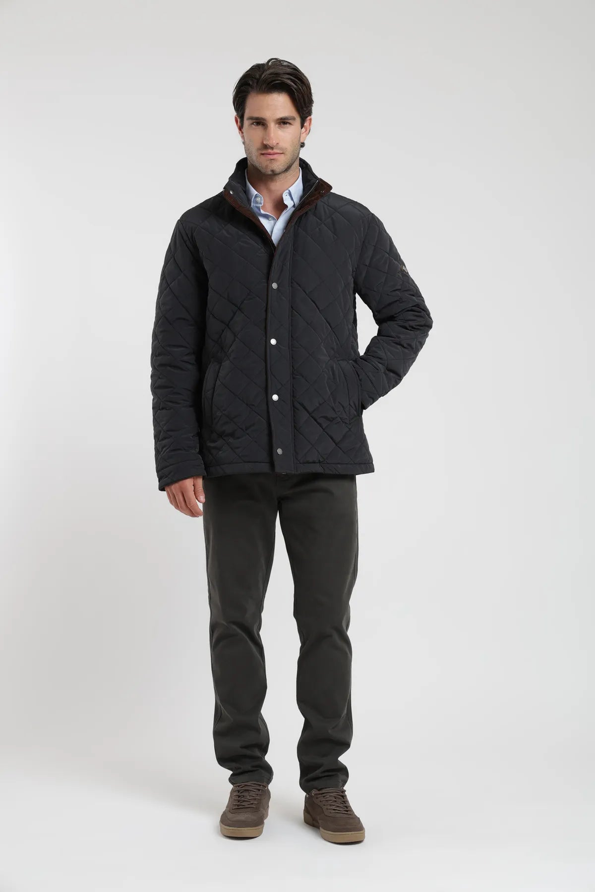 Label - Chaqueta hombre Quilted negro