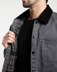 Chaqueta hombre Península waxed negro