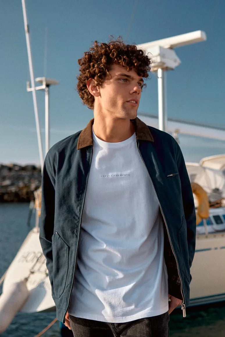 Chaqueta hombre Pampa azul - Algodón orgánico - Frøens