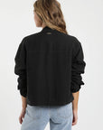 Chaqueta mujer Brisas grafito - Lino - Frøens
