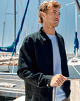 Chaqueta hombre Palma negro - Algodón orgánico y lino - Frøens
