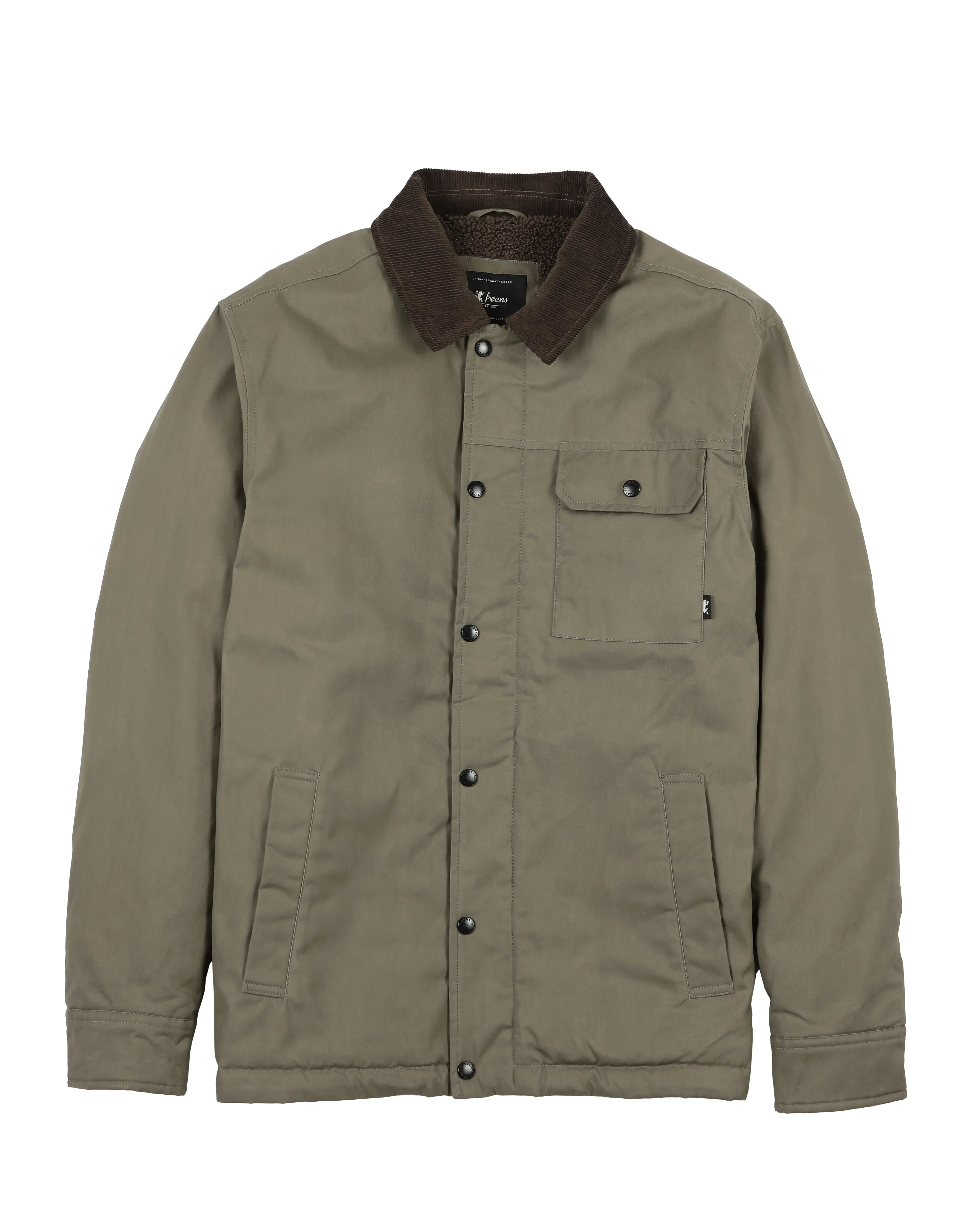 Chaqueta hombre Cali waxed olivo - Algodón orgánico