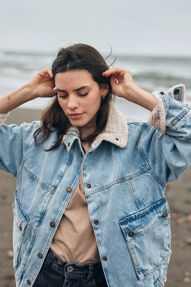 Chaqueta mujer Arrecife celeste - Frøens