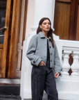 Chaqueta lana mujer Vera gris - Lana