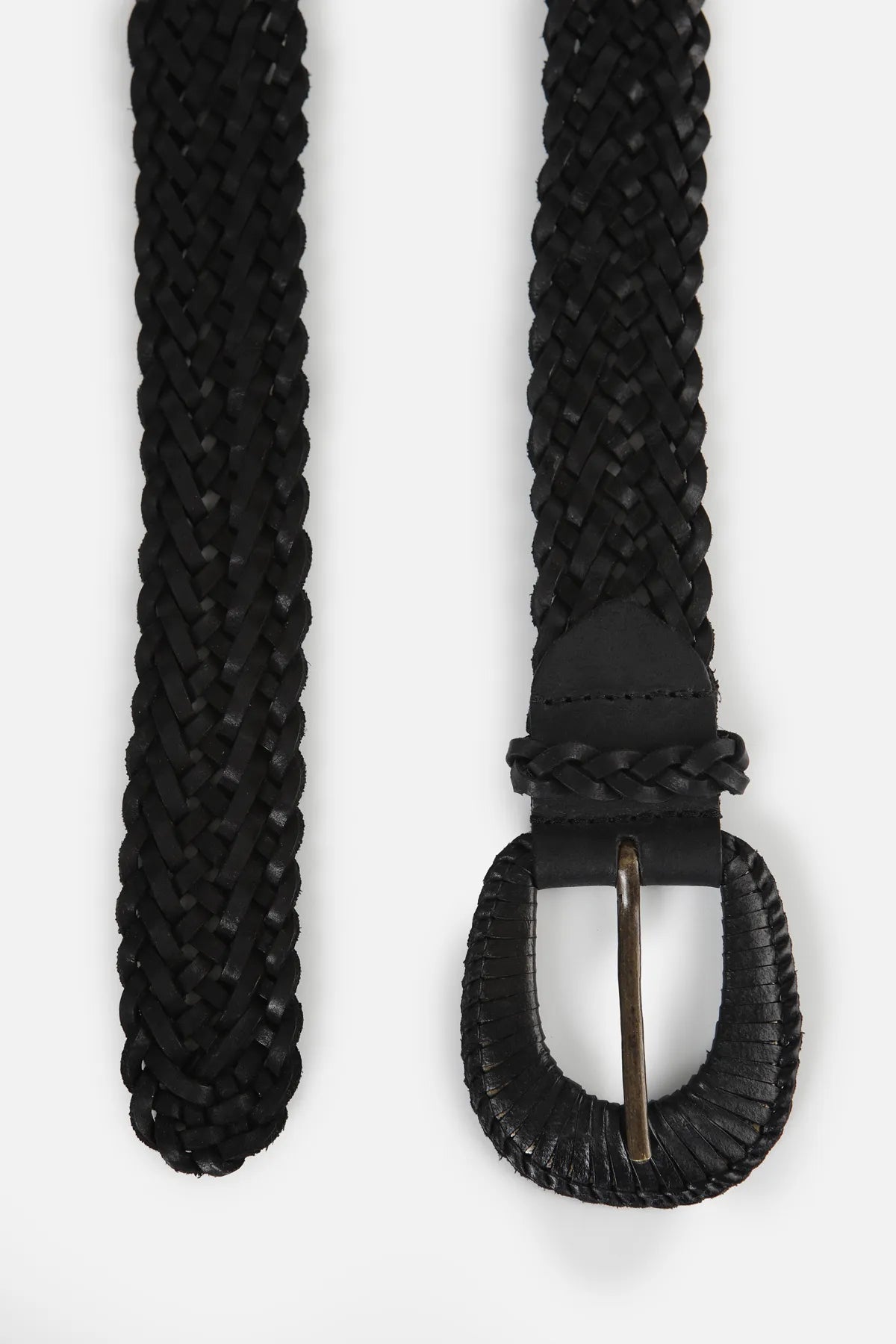 Cinturón mujer trenza negro