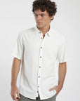 Camisa manga corta Lino blanco - Lino
