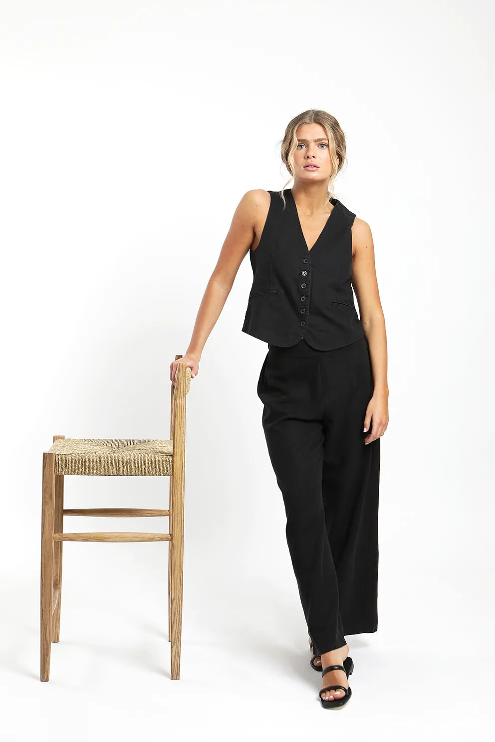 Blusa vest Sandalo negro - Frøens