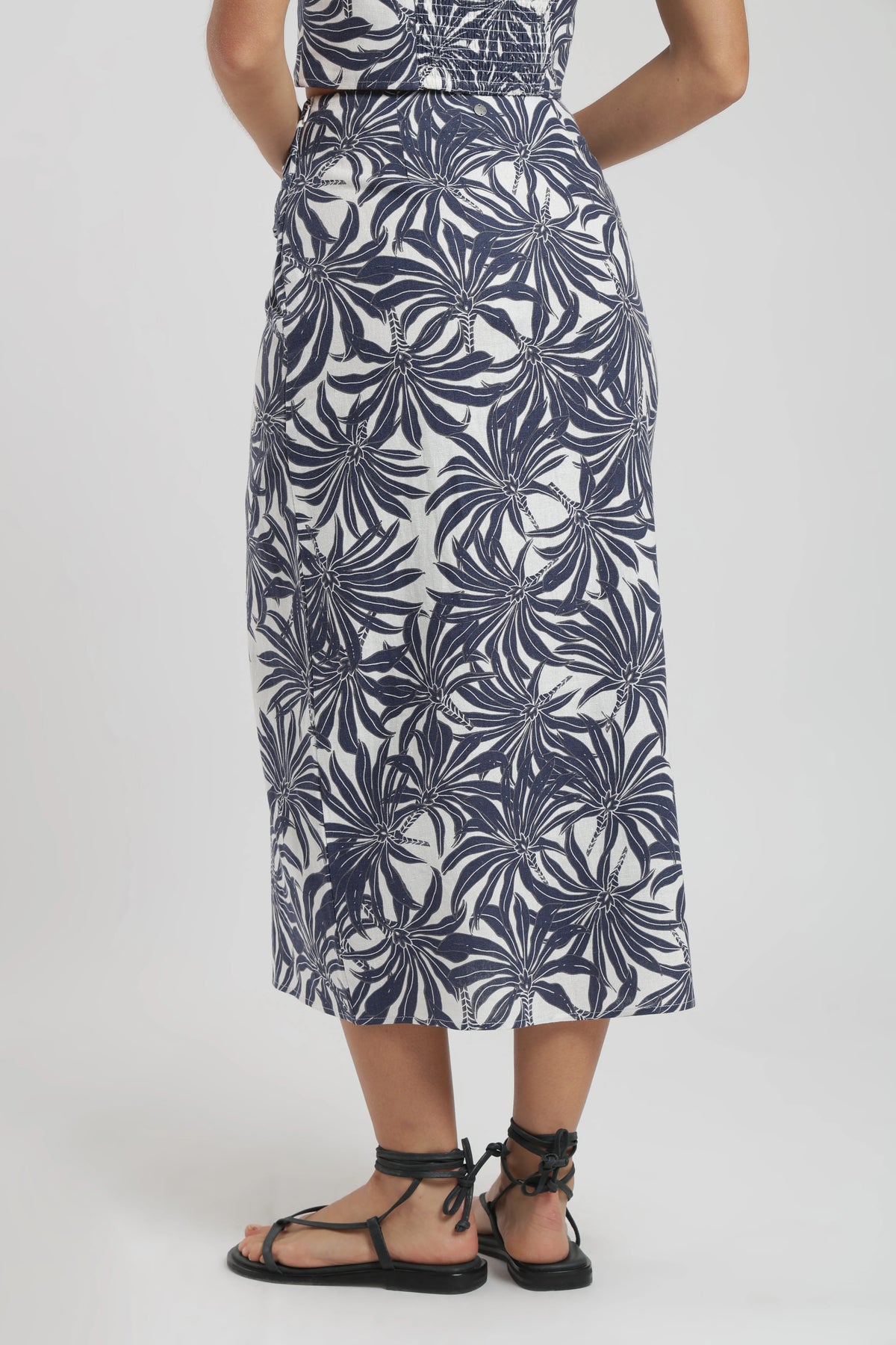 Falda larga mujer amber azul Froens