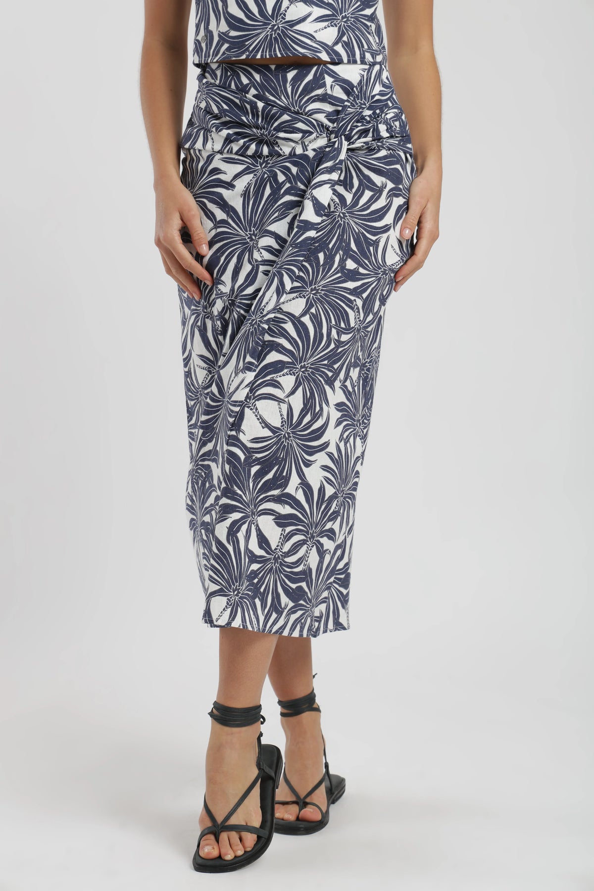 Falda larga mujer amber azul Froens