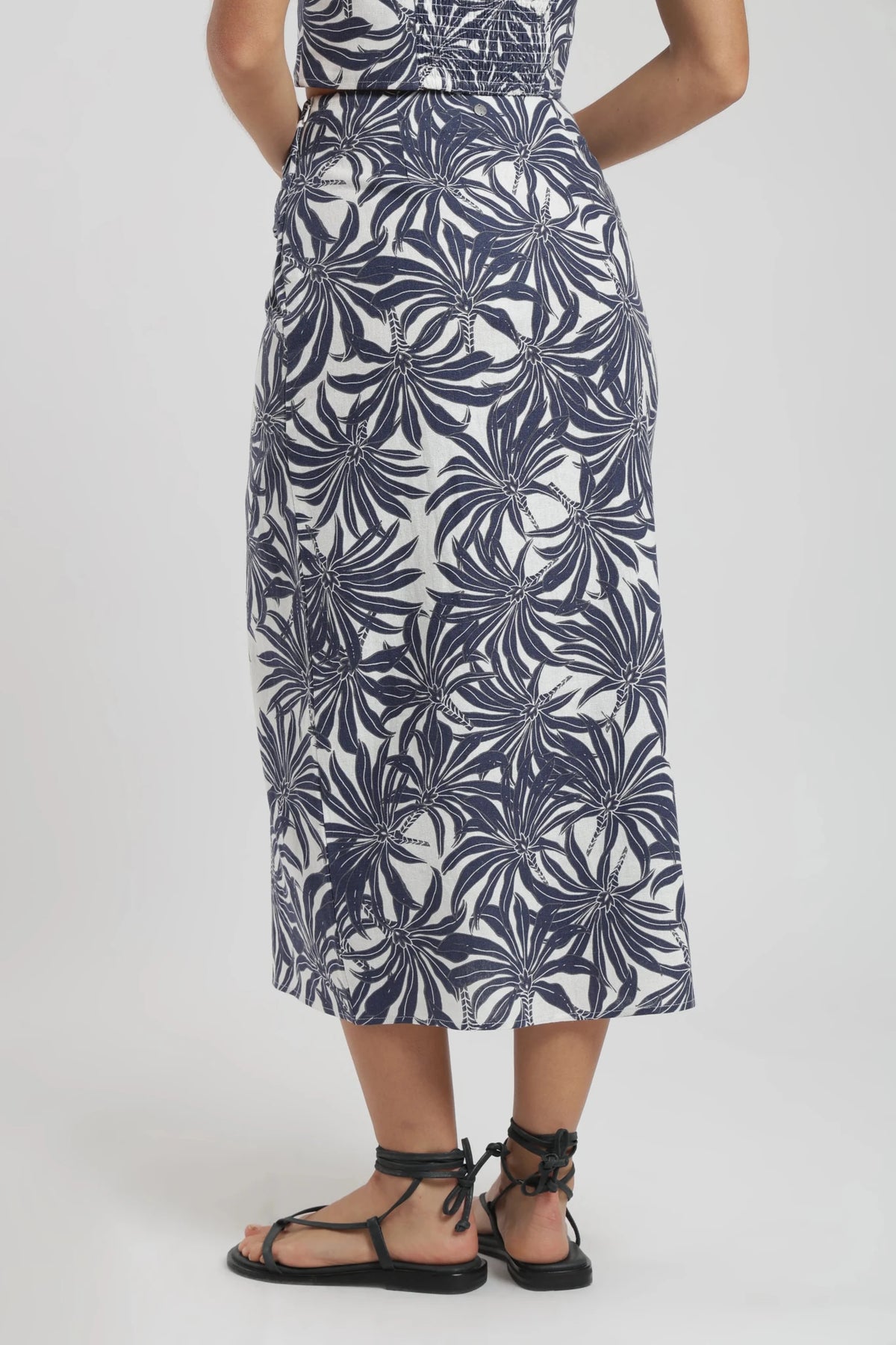 Falda larga mujer amber azul Froens