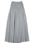 Falda larga Smock rayas gris Froens