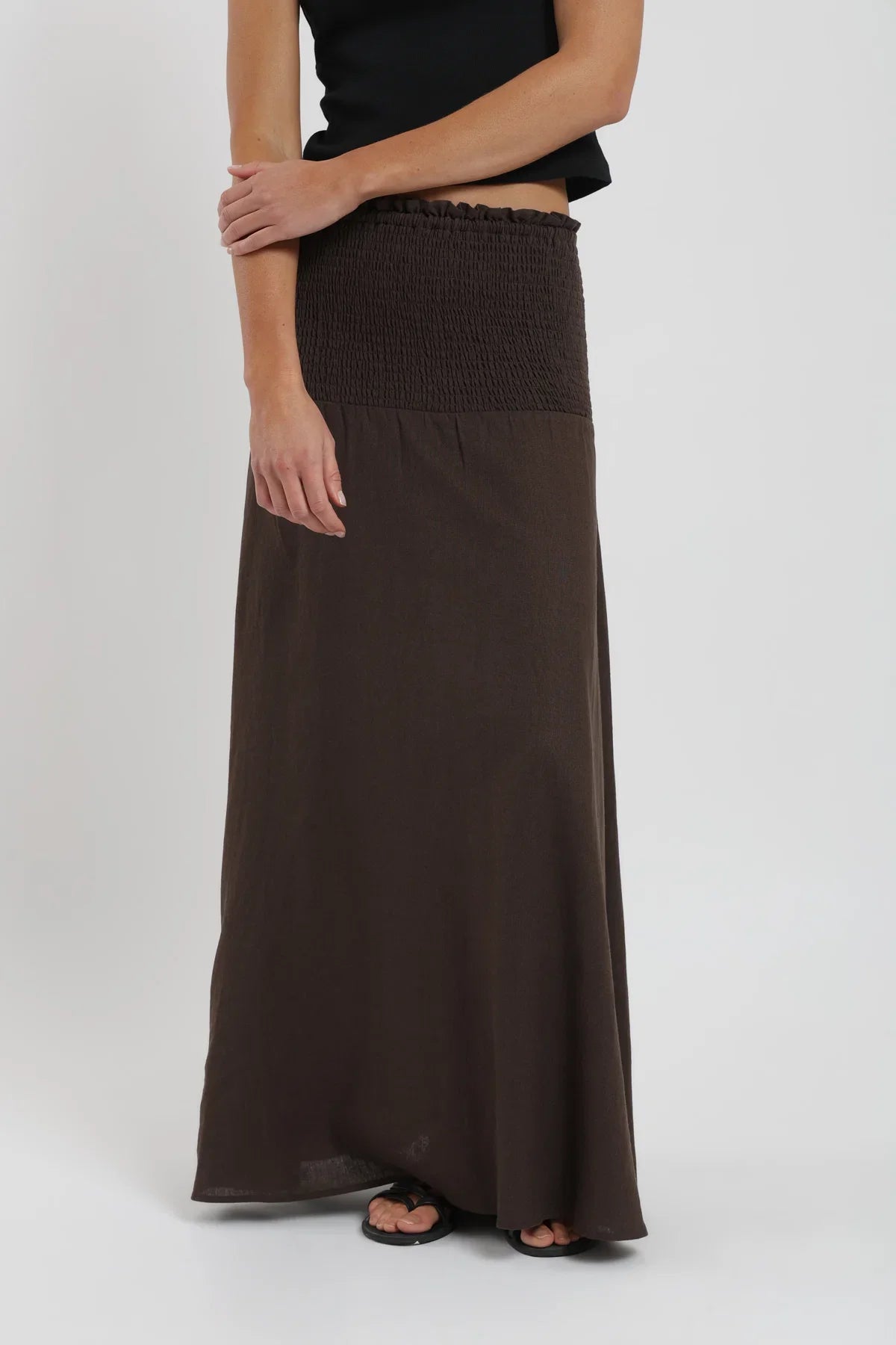 Falda larga Smock café Froens