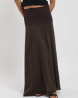 Falda larga Smock café Froens