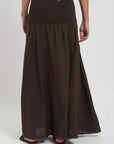 Falda larga Smock café Froens