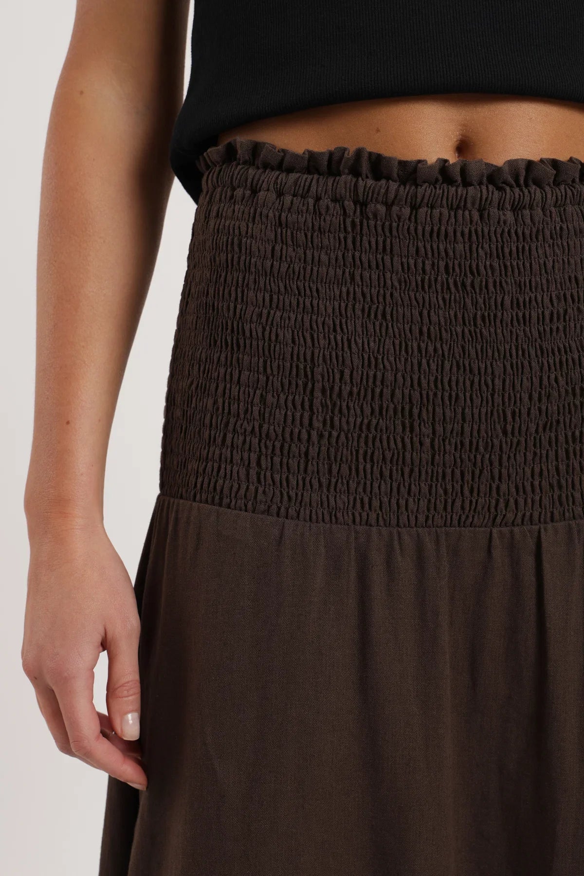 Falda larga Smock café Froens