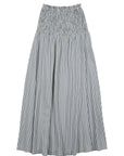 Falda larga Smock rayas gris Froens