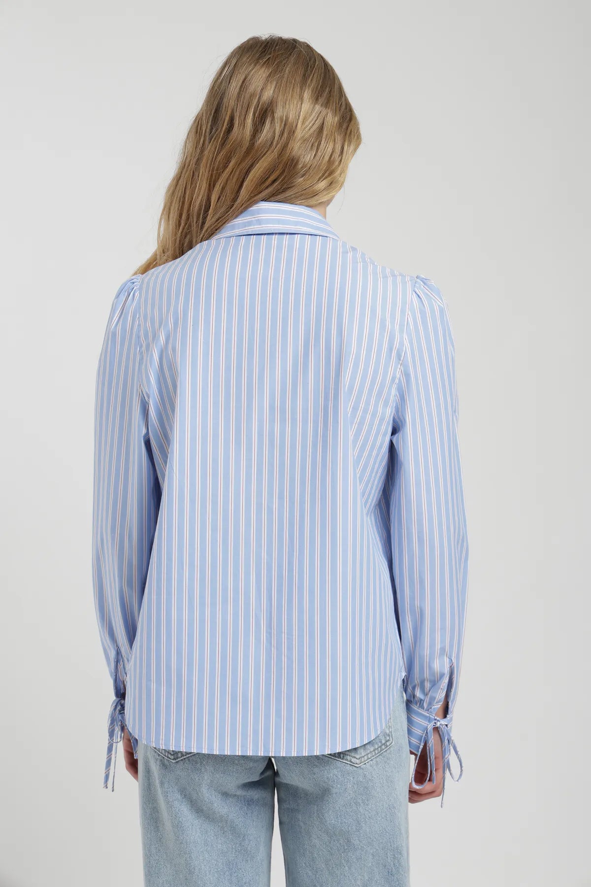 Blusa manga larga Poppy azul - Algodón orgánico - Frøens