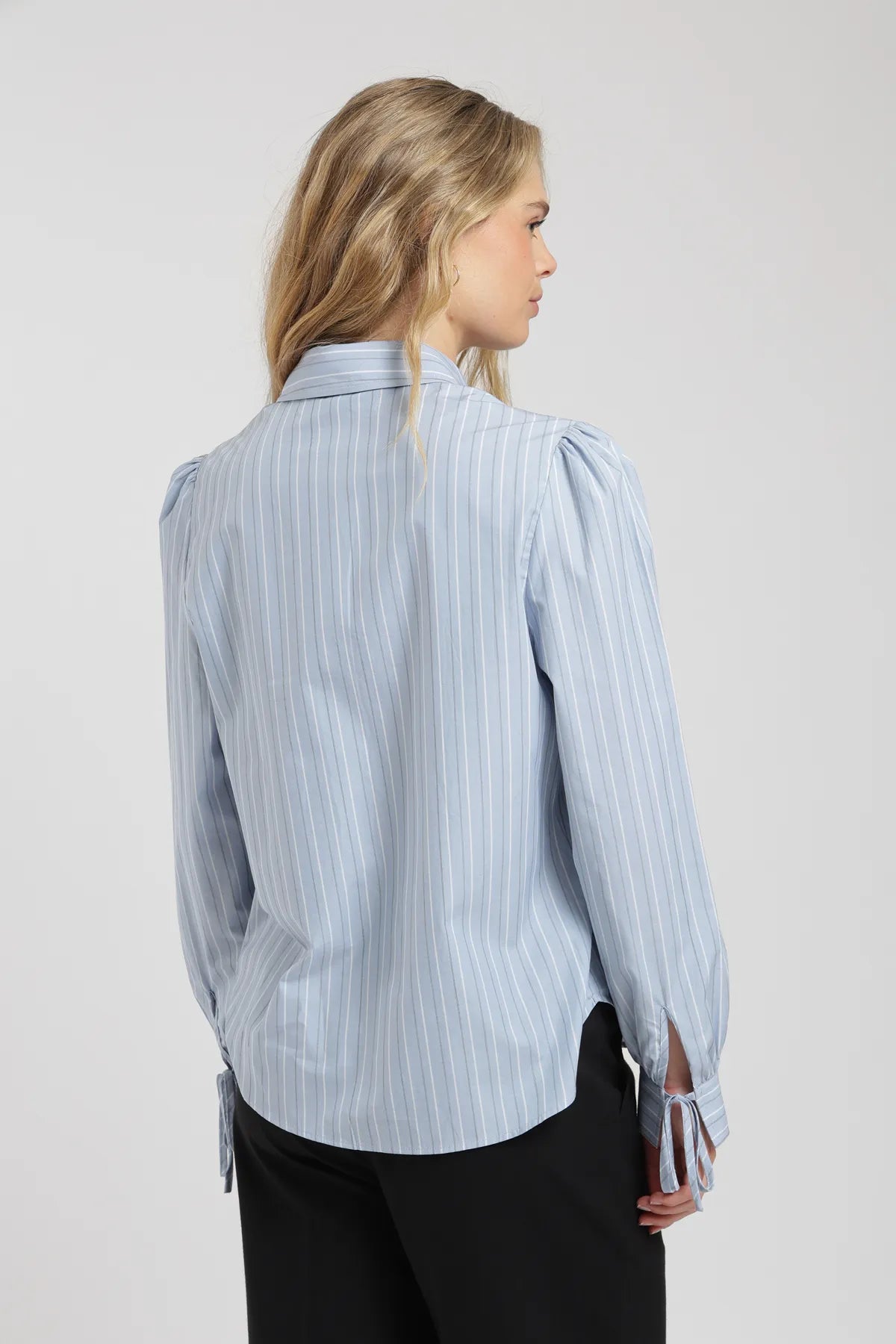 Blusa manga larga Poppy celeste - Algodón orgánico - Frøens