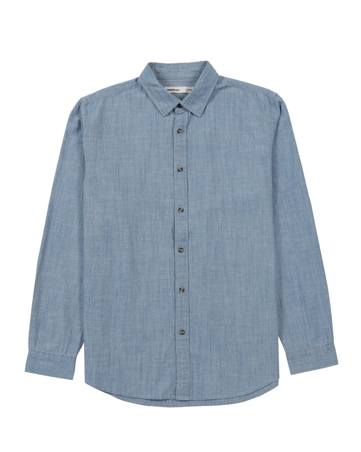 Camisa manga larga Chambray celeste - Algodón orgánico - Frøens